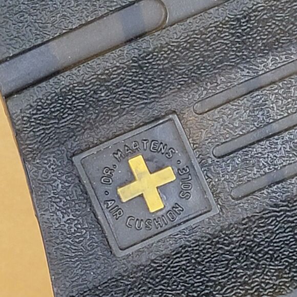 Dr Martens Tevin Shoes Men's Size 9 M Black Leather Air Cushion Elastic Slip-On - Picture 12 of 16